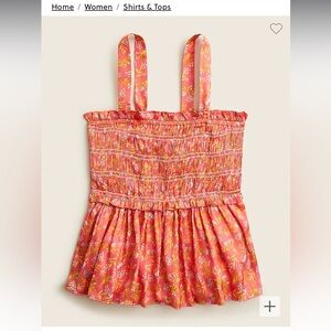 J.Crew Smocked Tank Top in floral (M)